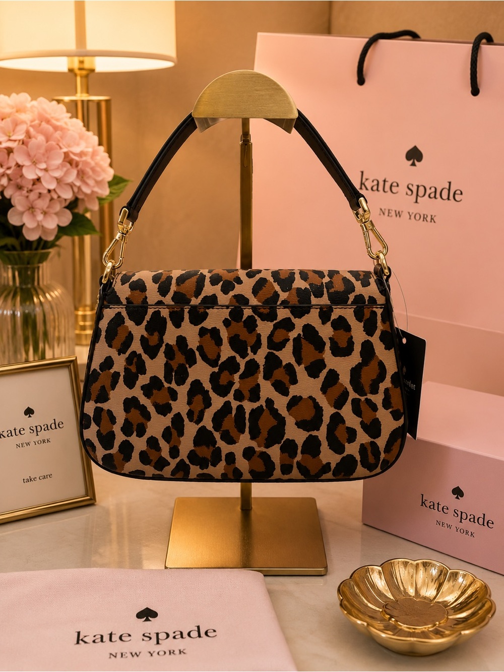 Kate Spade Phoebe Leopard Print Flap Crossbody Bag – NWT – Convertible - Picture 3 of 4